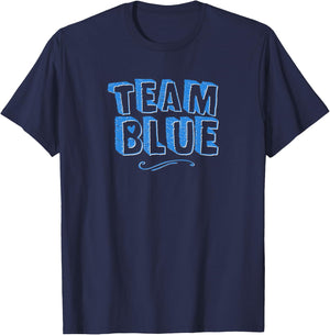 Team Blue Mom Dad Boy Gender Reveal Announcement Matching T-Shirt - T-Shirt | Navy