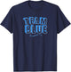 Team Blue Mom Dad Boy Gender Reveal Announcement Matching T-Shirt - T-Shirt | Navy