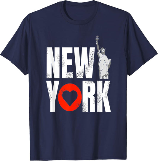I Love New York City Statue of Liberty America Souvenirs T-Shirt - T-Shirt | Navy