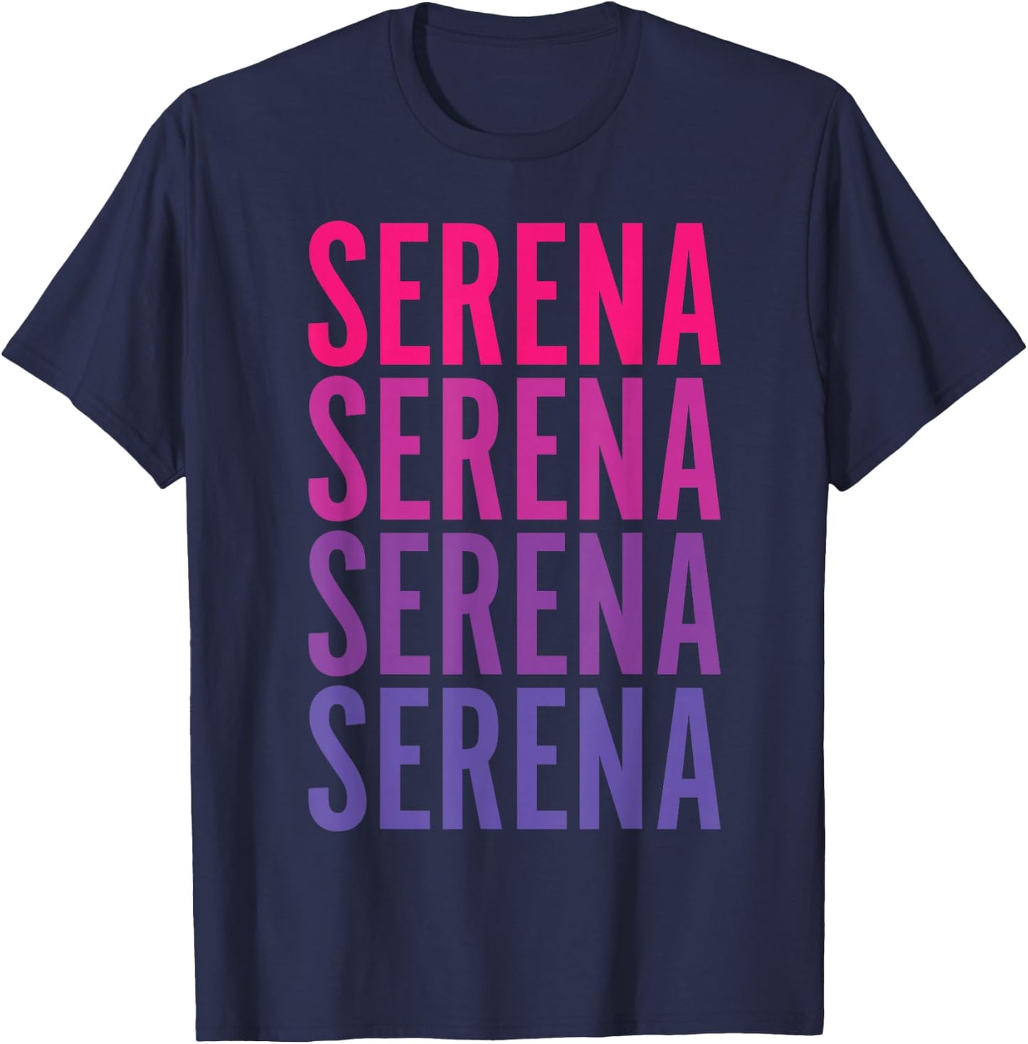 Serena, Inspire and Motivate Women's Tennis , Black, Small T-Shirt - T-Shirt | Navy