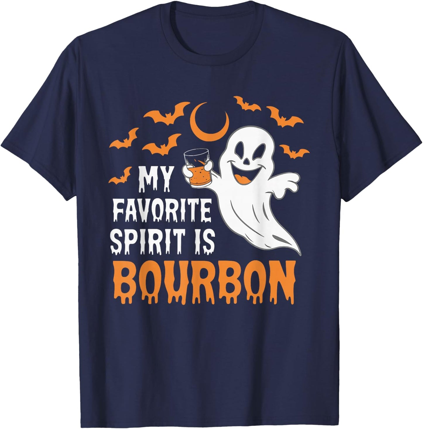 My Favorite Spirit Is Bourbon T-Shirt - T-Shirt | Navy