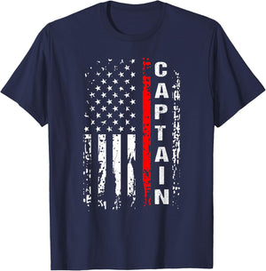Firefighter Captain Firefighting Captain Chief Gift T-Shirt - T-Shirt | Navy