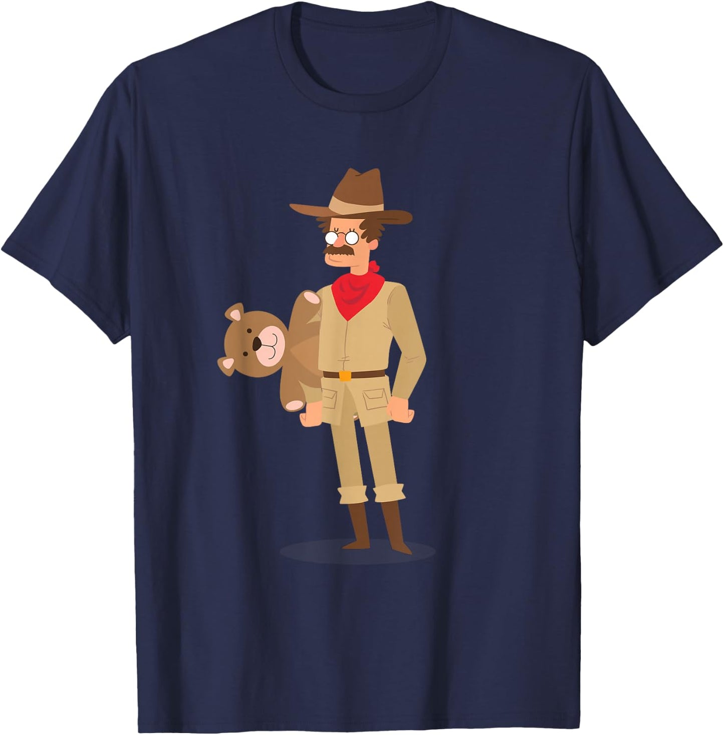 Teddy Roosevelt Shirt Teddy Bear T-Shirt - T-Shirt | Navy