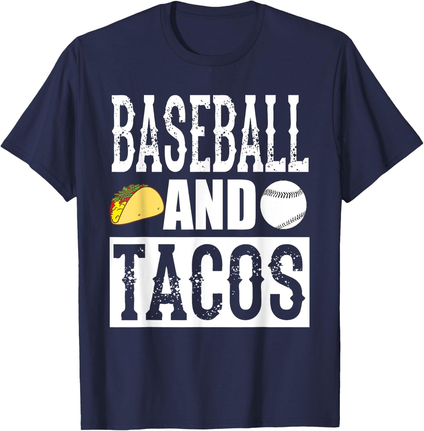 Baseball and Tacos Funny Taco T-Shirt - T-Shirt | Navy