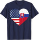 Slovak heritage USA Slovakia American Flag Slovak Flag T-Shirt - T-Shirt | Navy