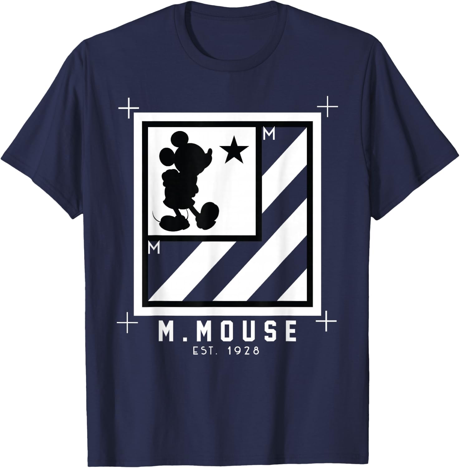 Disney - Mickey Mouse Box with stripes T-Shirt - T-Shirt | Navy