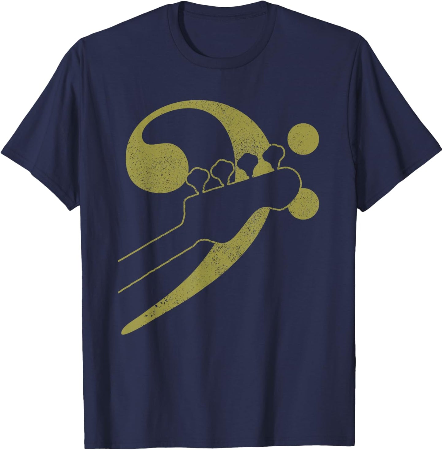Bass Guitar Clef Bassist Musician Music Bass Player T-Shirt - T-Shirt | Navy