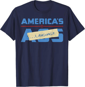 Marvel Avengers: Endgame Captain America America's Language T-Shirt - T-Shirt | Navy