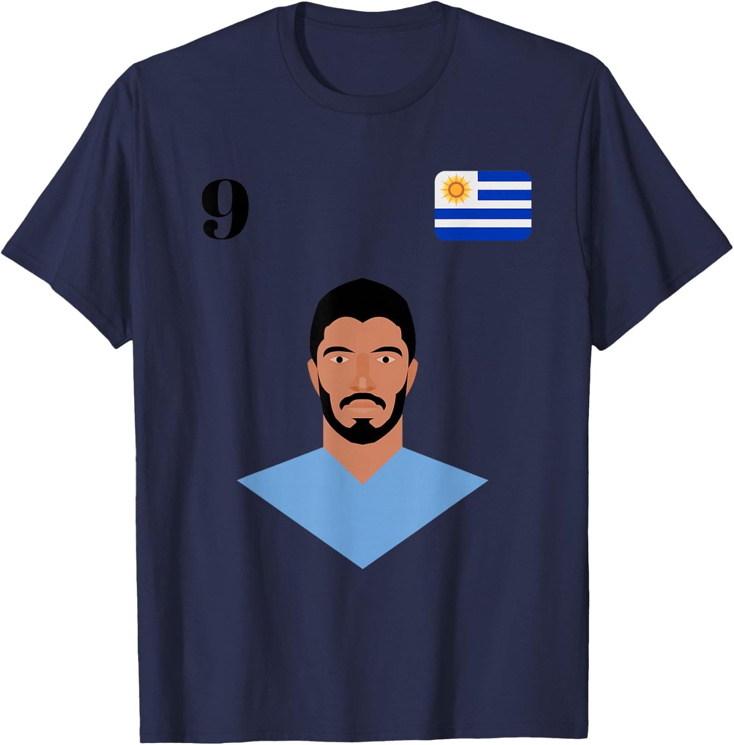 Uruguay Foot Jersey Shirt 2018 Suarez World Soccer Men Women T-Shirt - T-Shirt | Navy
