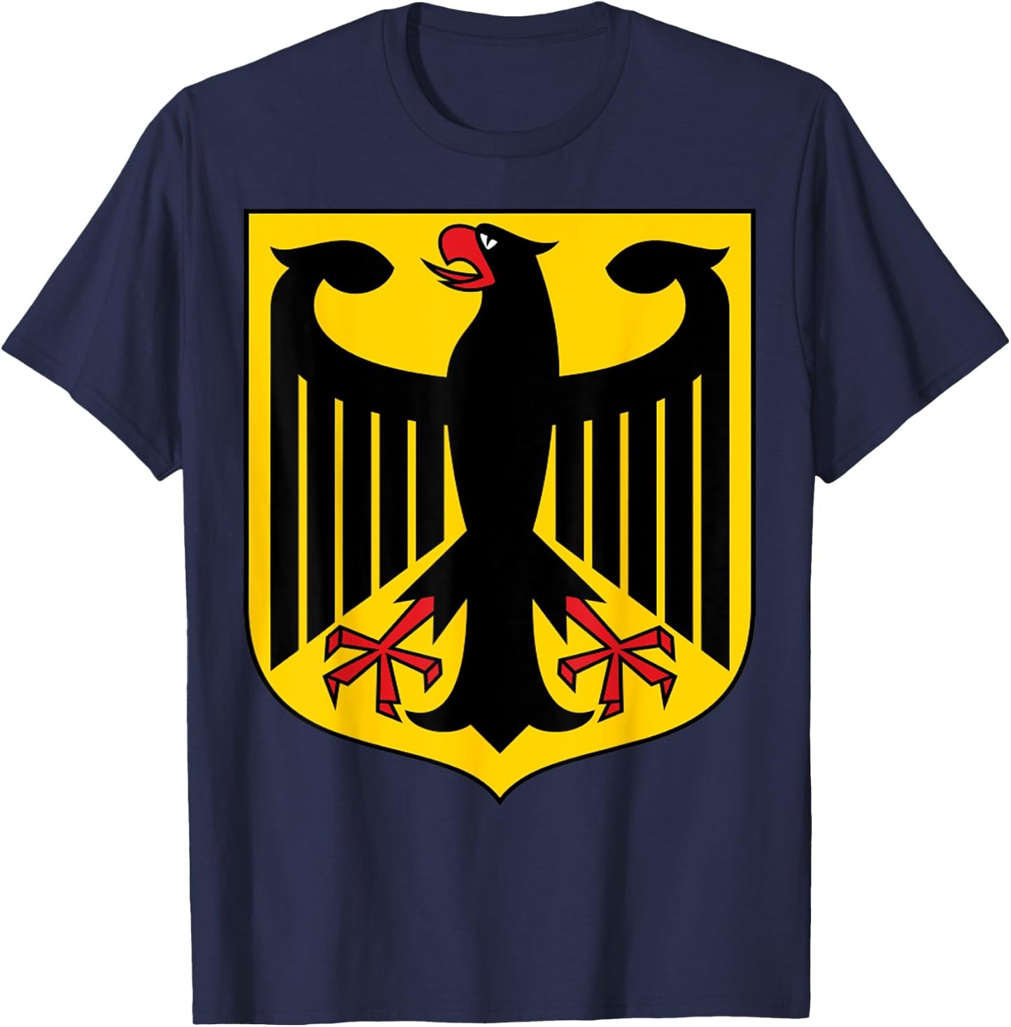 Deutschland Eagle Emblem of Germany T-Shirt - T-Shirt | Navy