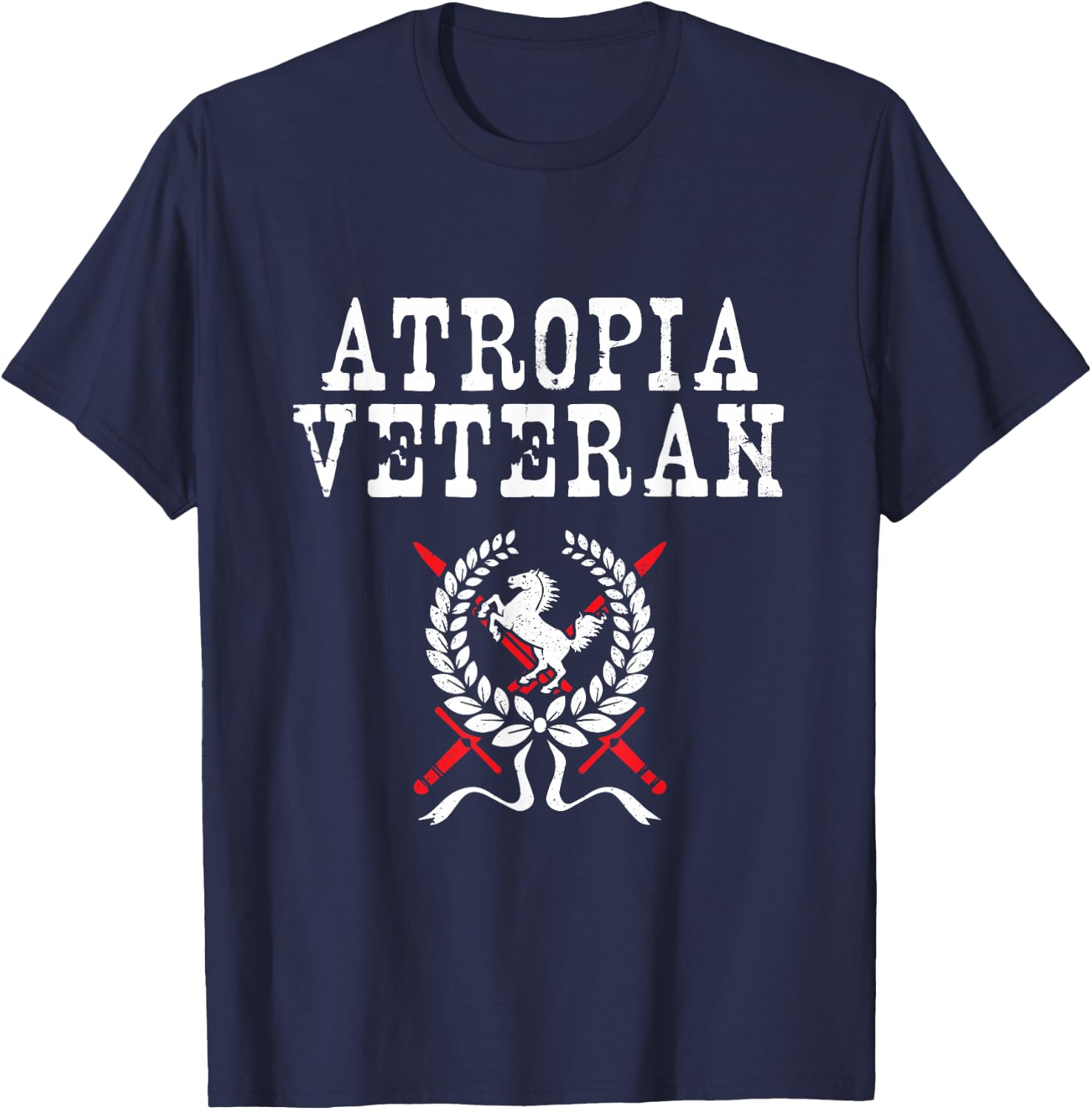 Veteran Atropia Army War Gift Pride T-Shirt - T-Shirt | Navy