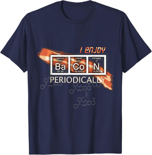I Enjoy Bacon Periodically - Periodic Elements Table T-Shirt - T-Shirt | Navy