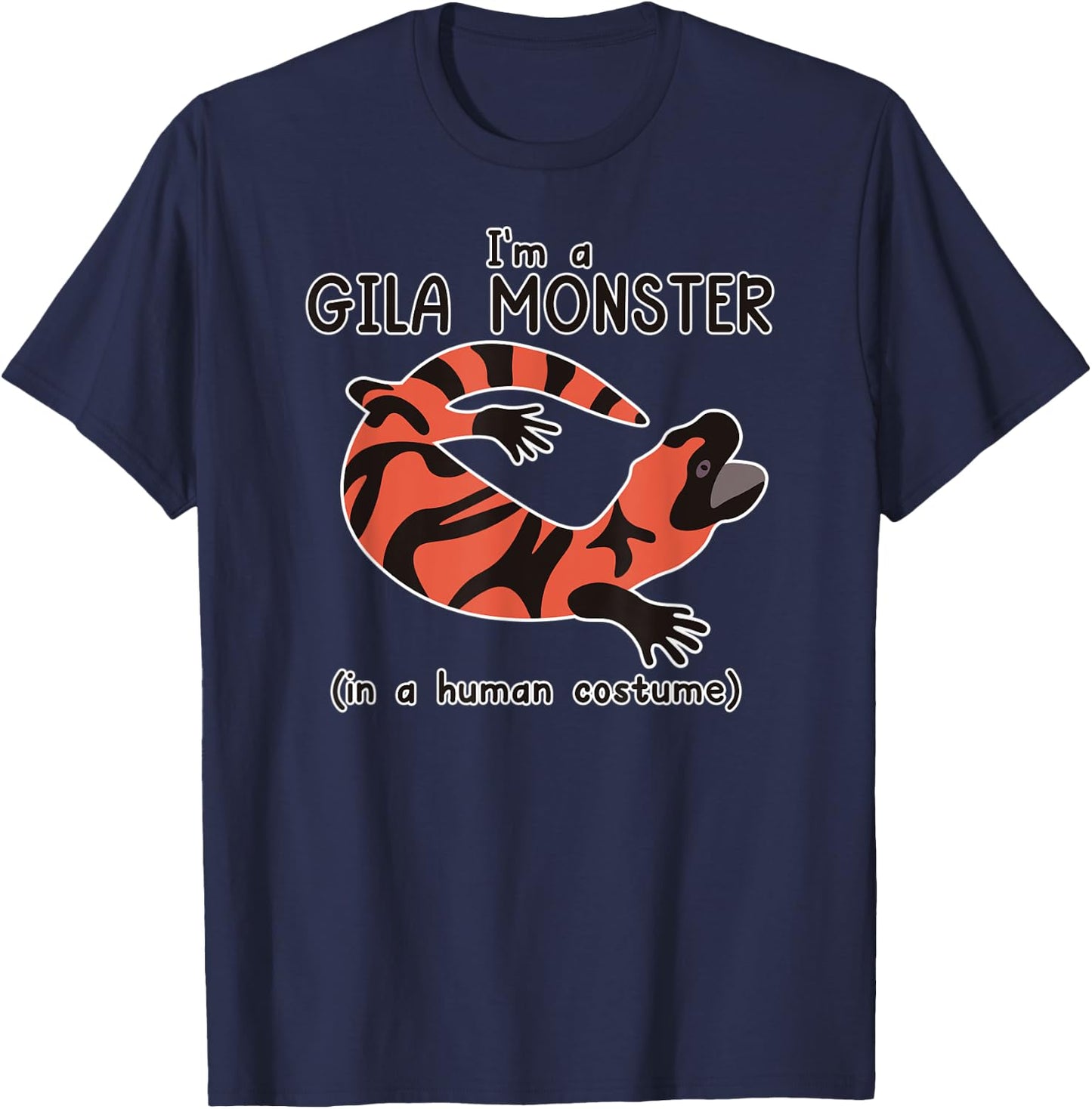 Gila Monster Costume Funny Halloween Graphic T-Shirt - T-Shirt | Navy