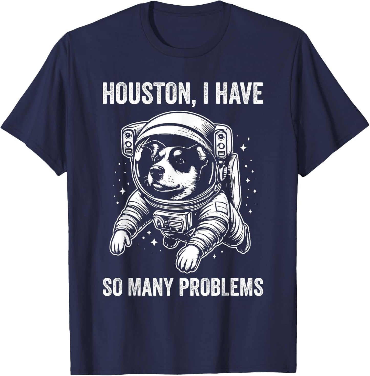 Dog Dad Mom Space - Houston Problem Texas Heeler T-Shirt - T-Shirt | Navy