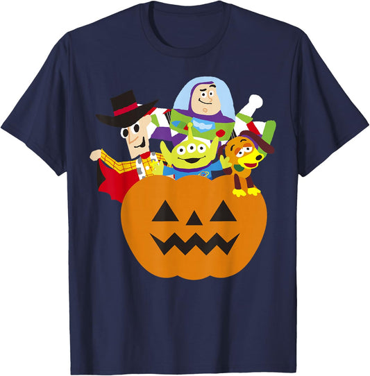 Disney Pixar Toy Story Halloween Pumpkin T-Shirt - T-Shirt | Navy