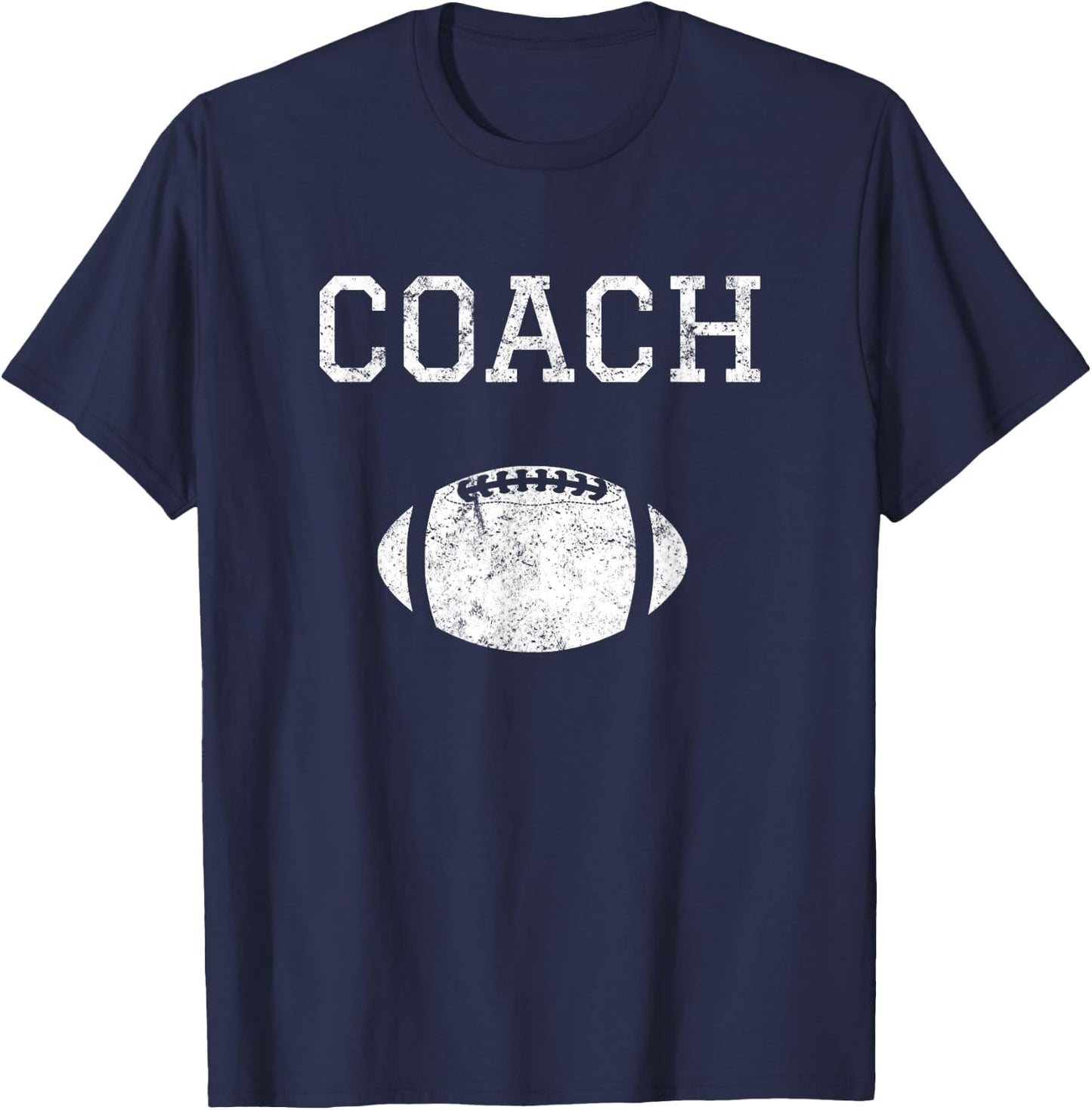 Vintage Football Coach Graphic Novelty T-Shirt - T-Shirt | Navy