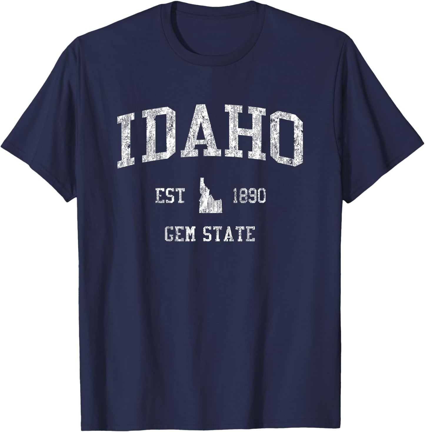 Idaho Vintage Sports Design Idahoan T-Shirt - T-Shirt | Navy