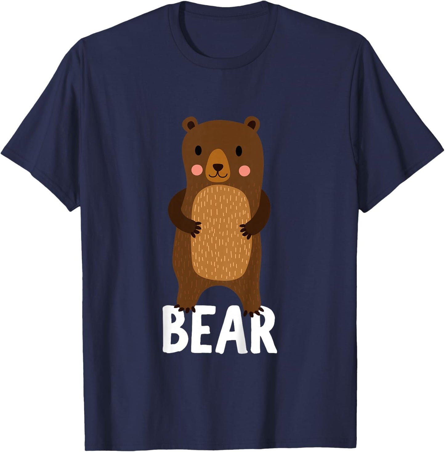 Kids Bear Shirt for Boys Or Girls | Cute Bear Gift T-Shirt - T-Shirt | Navy