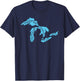 Great Lakes Michigan Detroit Michigan Great Lakes T-Shirt - T-Shirt | Navy