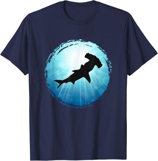 Hammerhead Shark blue Ocean Scuba Diving Freediving T-Shirt - T-Shirt | Navy