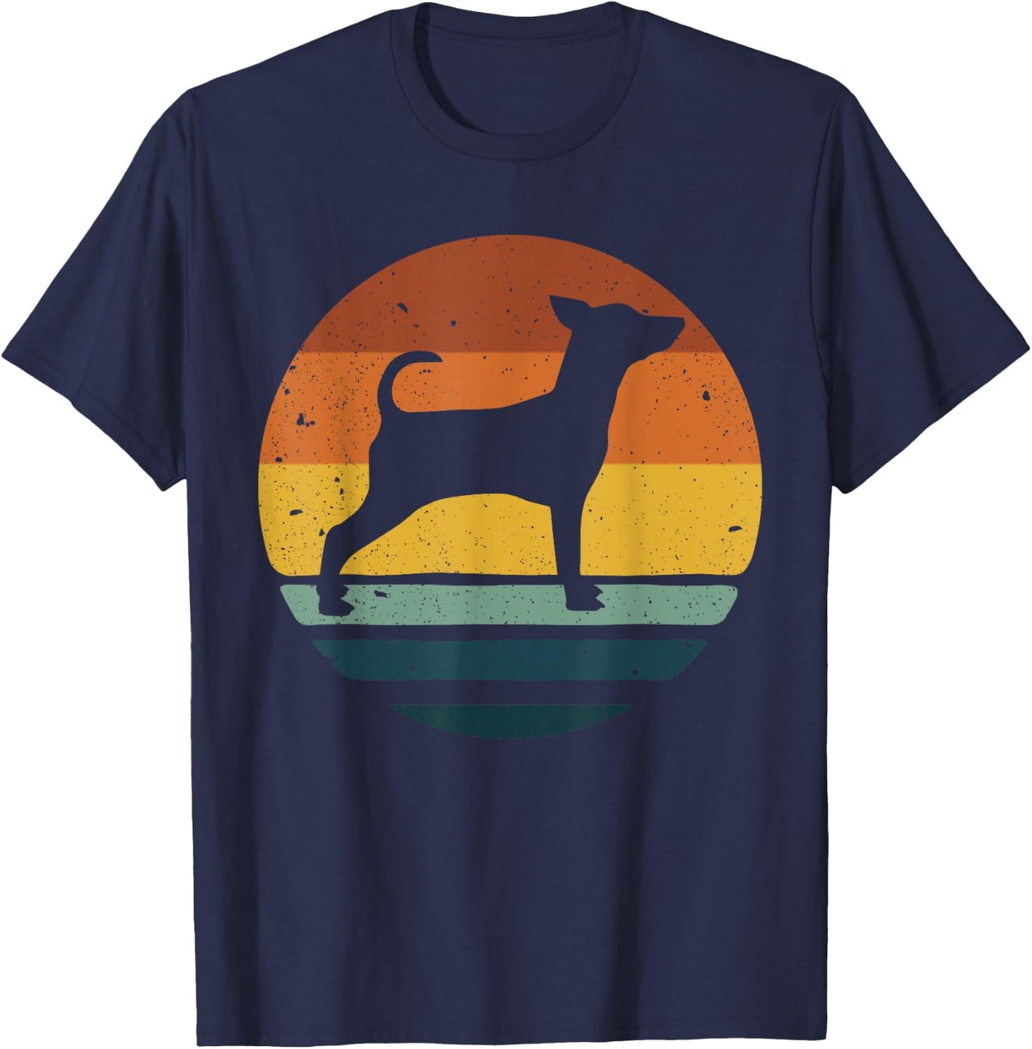 Miniature Pinscher Min Pin Vintage Retro Dog Mom Dad Women Kids T-Shirt - T-Shirt | Navy