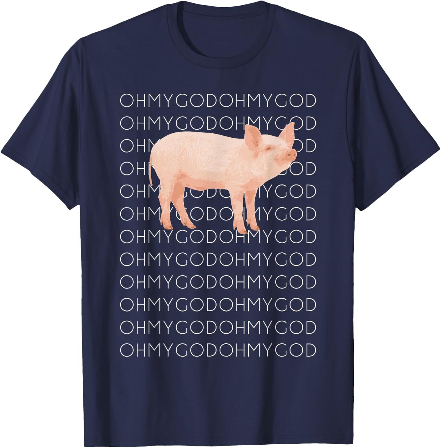Shane Dawson Oh My God Pig T-Shirt - T-Shirt | Navy