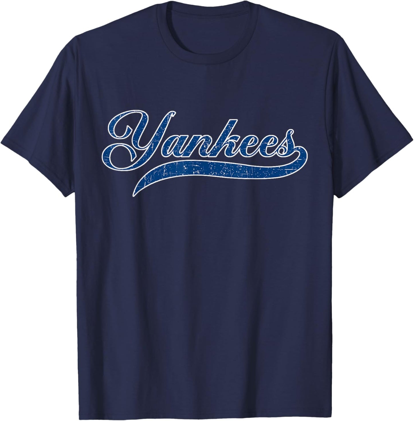 Yankees Vintage Retro Style, Classic 70s & 80s Yankees T-Shirt - T-Shirt | Navy