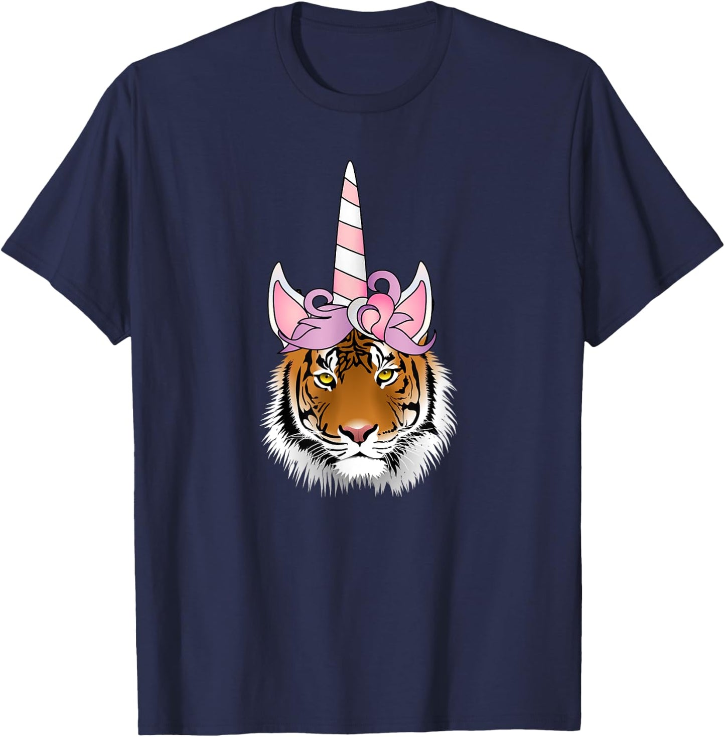 Unicorn Tiger Lover , Tigercorn T-Shirt - T-Shirt | Navy