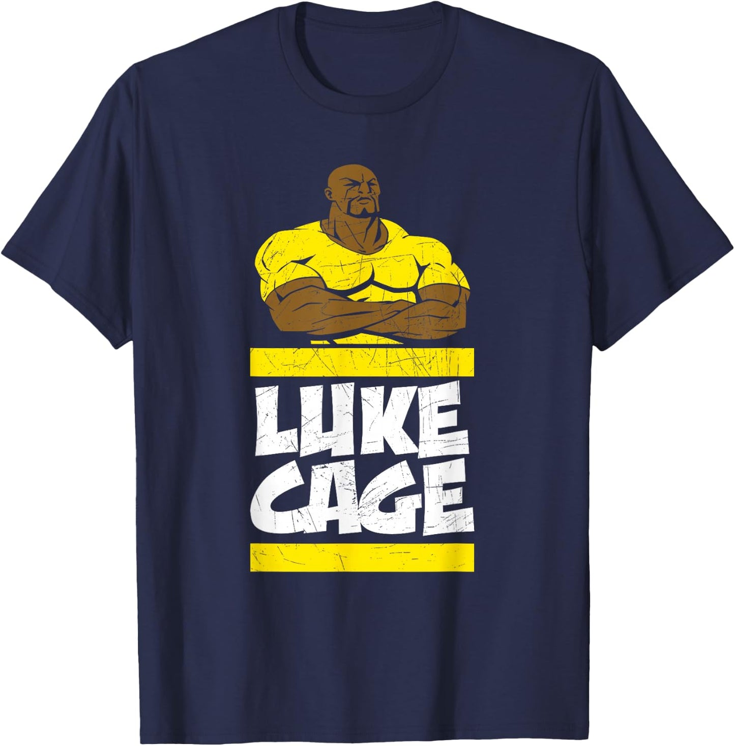 Marvel The Defenders Luke Cage Name T-Shirt - T-Shirt | Navy