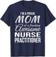 Proud Mom of Nurse Practitioner Mother's Day Gift T-Shirt - T-Shirt | Navy