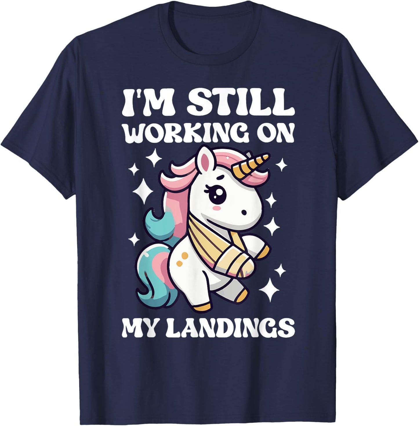 Broken Wrist Surgery Recovery Unicorn Broken Wrist Recovery T-Shirt - T-Shirt | Navy