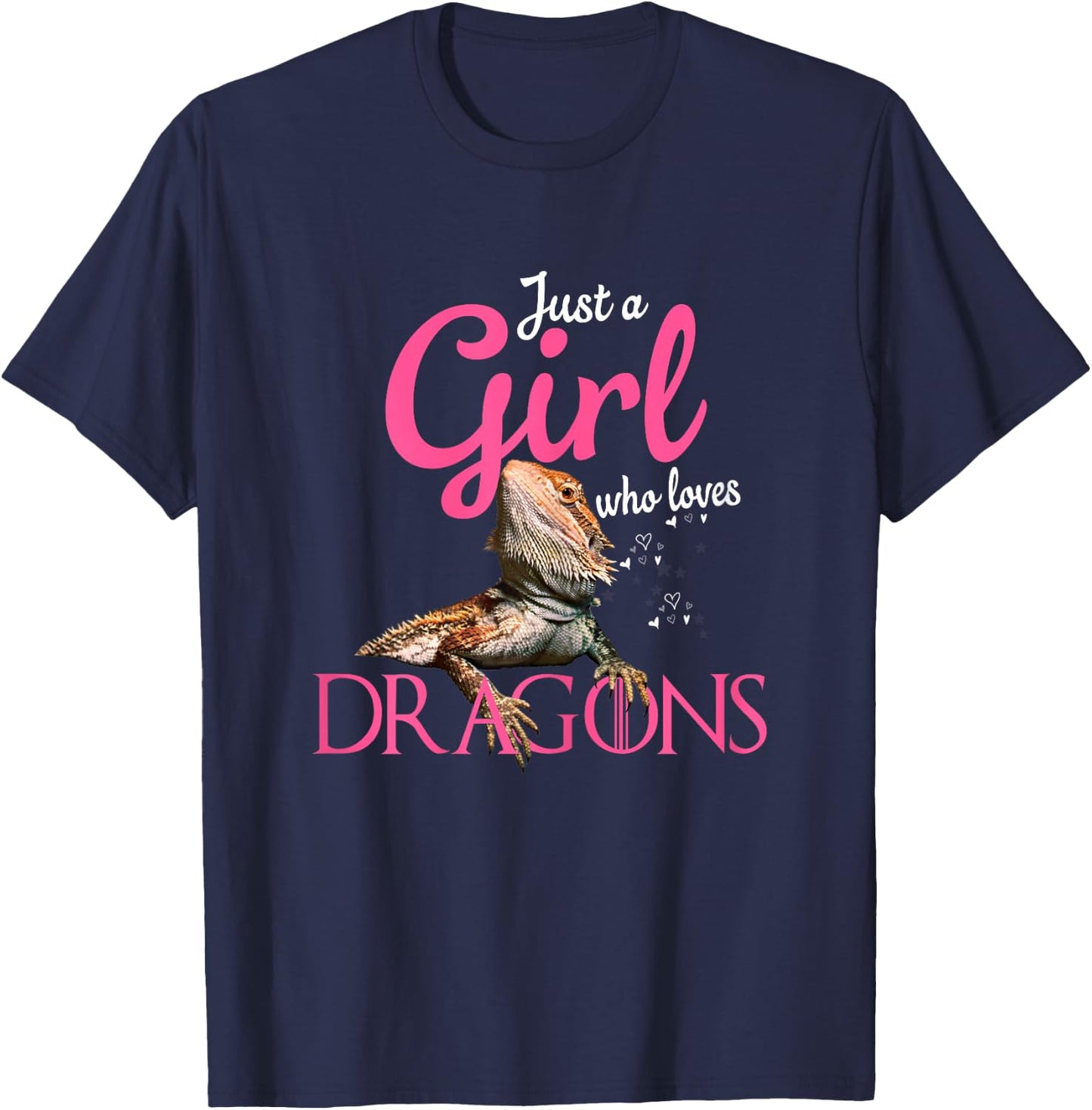 Bearded Dragon shirt - Just a girl who loves bearded dragon T-Shirt - T-Shirt | Navy