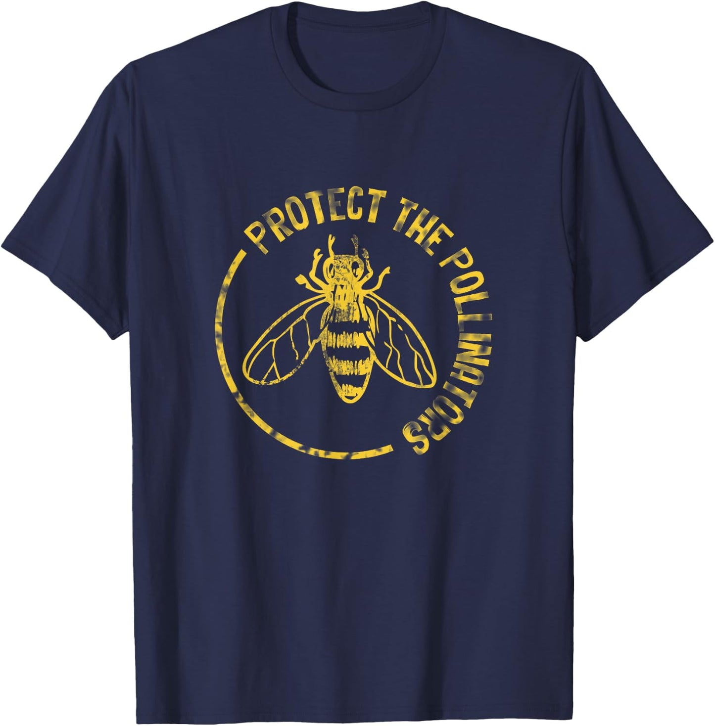 Bee Shirt Save The Bees Protect The Pollinator T-Shirt - T-Shirt | Navy