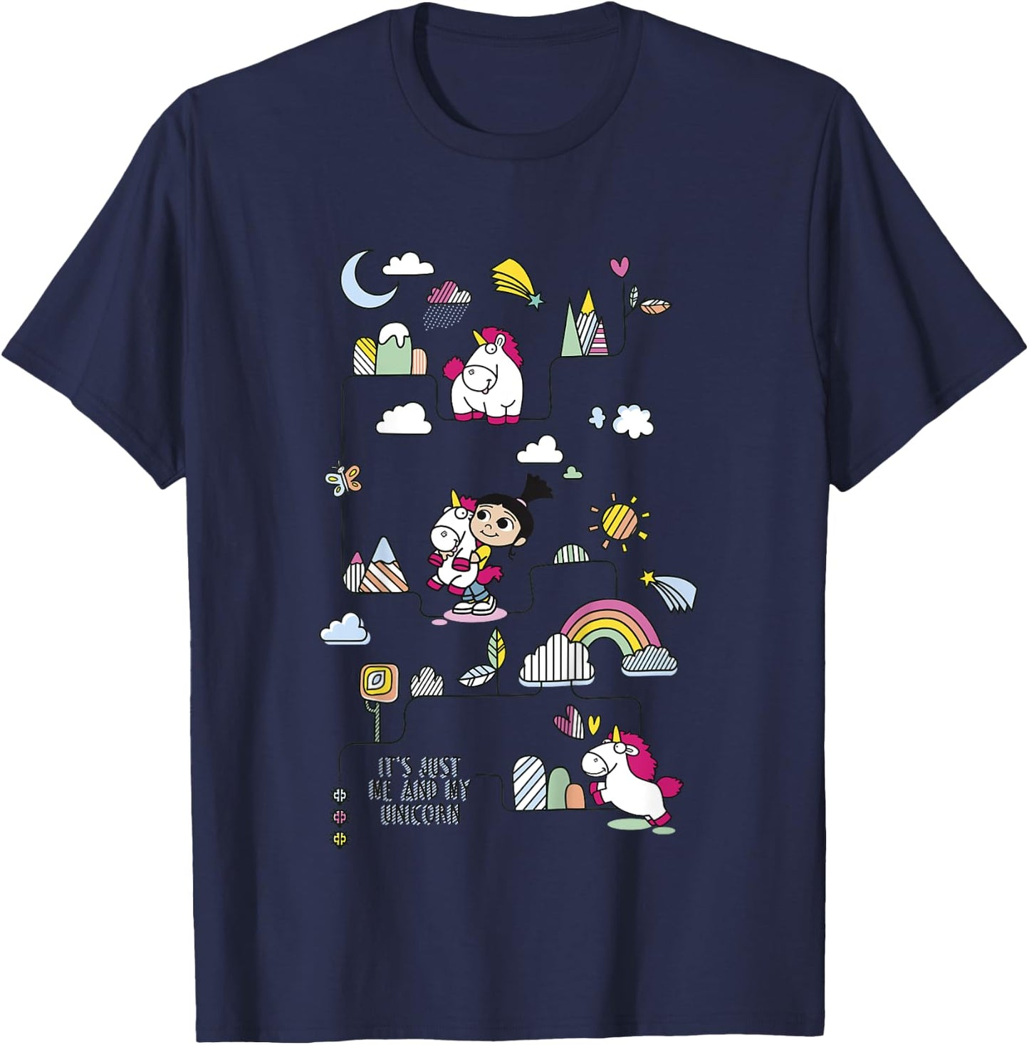 Despicable Me Minions Me And My Unicorn Graphic T-Shirt - T-Shirt | Navy