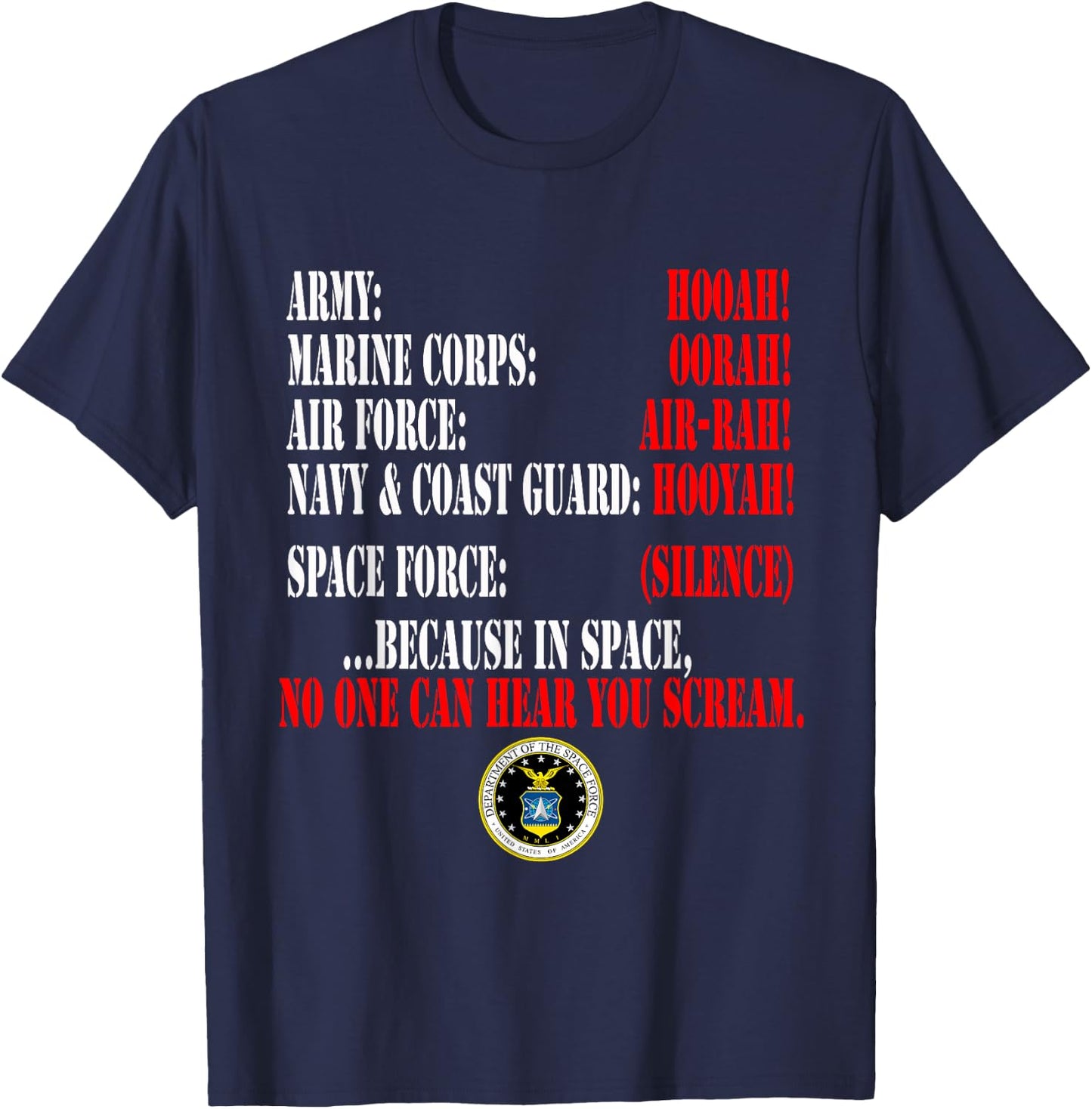 Space Force U.S. funny military T-Shirt - T-Shirt | Navy