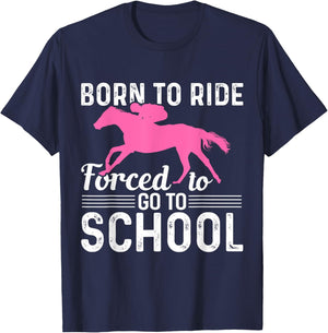 Horseback Riding Girl Funny Horse Girl T-Shirt - T-Shirt | Navy