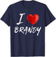 I Love Heart BRANDY Family Name T Shirt T-Shirt - T-Shirt | Navy