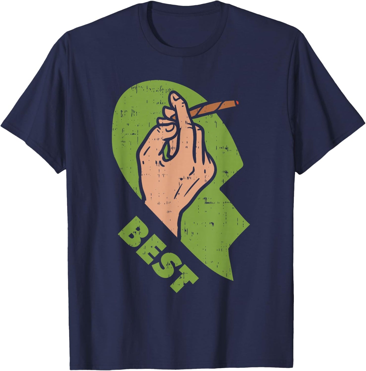 Best Buds Weed Matching Couple Shirt Joint Stoner Friends T-Shirt - T-Shirt | Navy
