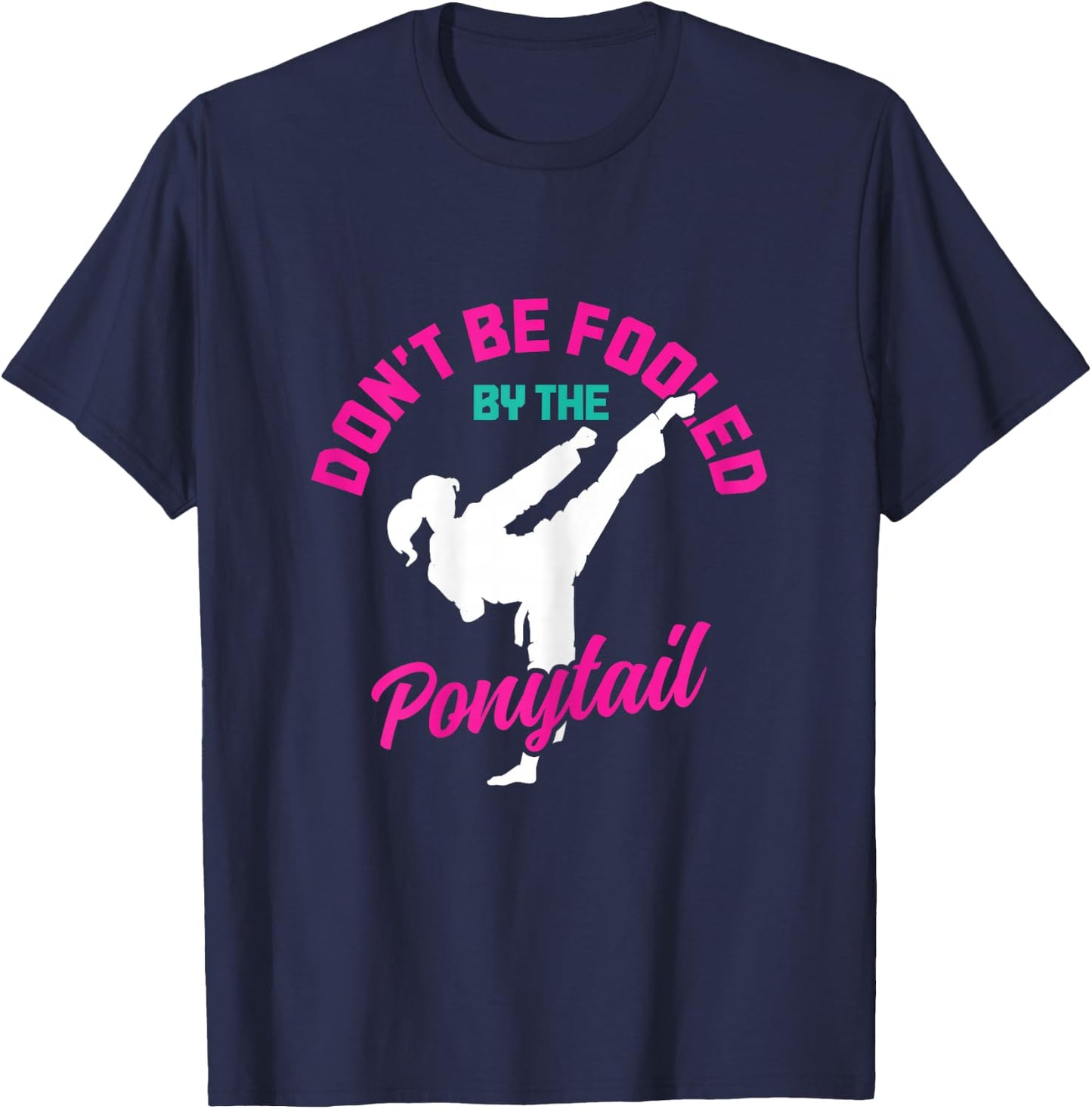 Taekwondo Girl Karate Martial Arts Fighting MMA T-Shirt - T-Shirt | Navy