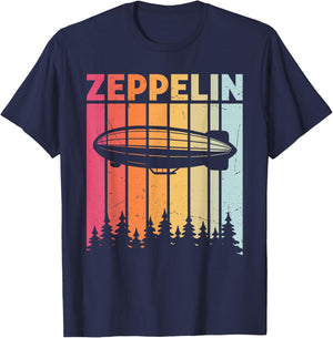 Retro Vintage Zeppelin Blimp Dirigible Airship Women T-Shirt - T-Shirt | Navy