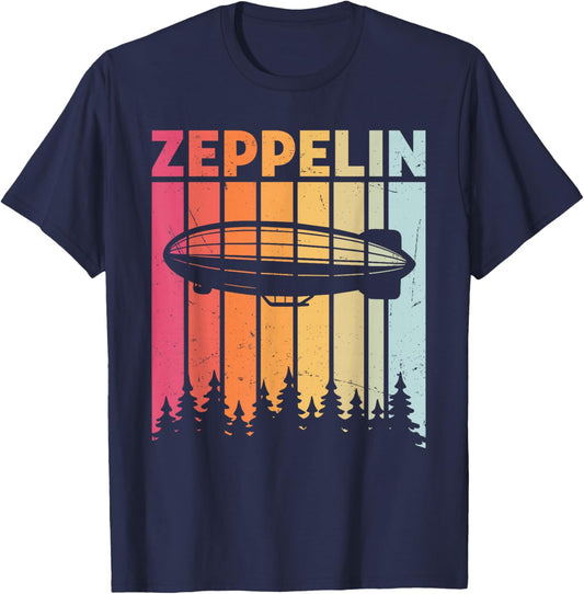 Retro Vintage Zeppelin Blimp Dirigible Airship Women T-Shirt - T-Shirt | Navy