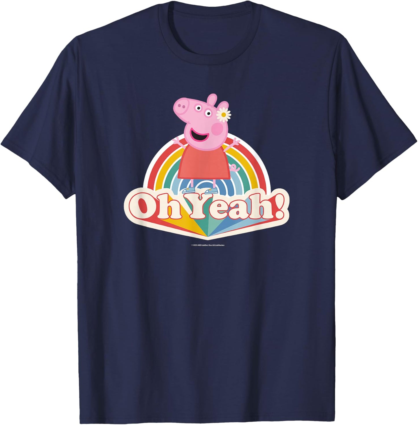 Peppa Pig Oh Yeah! Rainbow Daisy Queen T-Shirt - T-Shirt | Navy