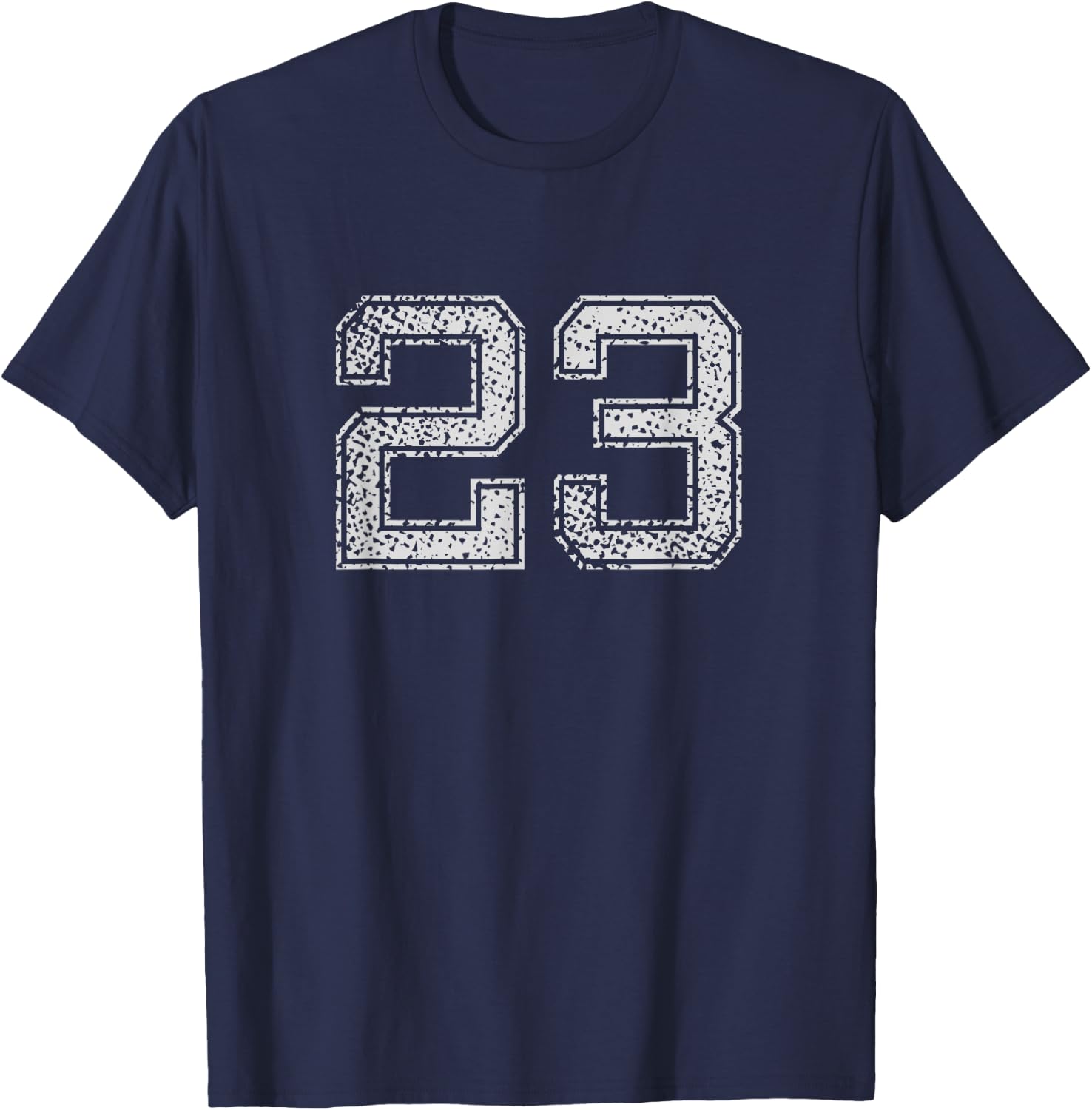 Number # 23 Numbered retro Style Birthday T-Shirt - T-Shirt | Navy