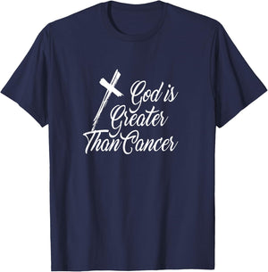 Christian Prize My God Is Greater Than Cancer for Survivor T-Shirt - T-Shirt | Navy