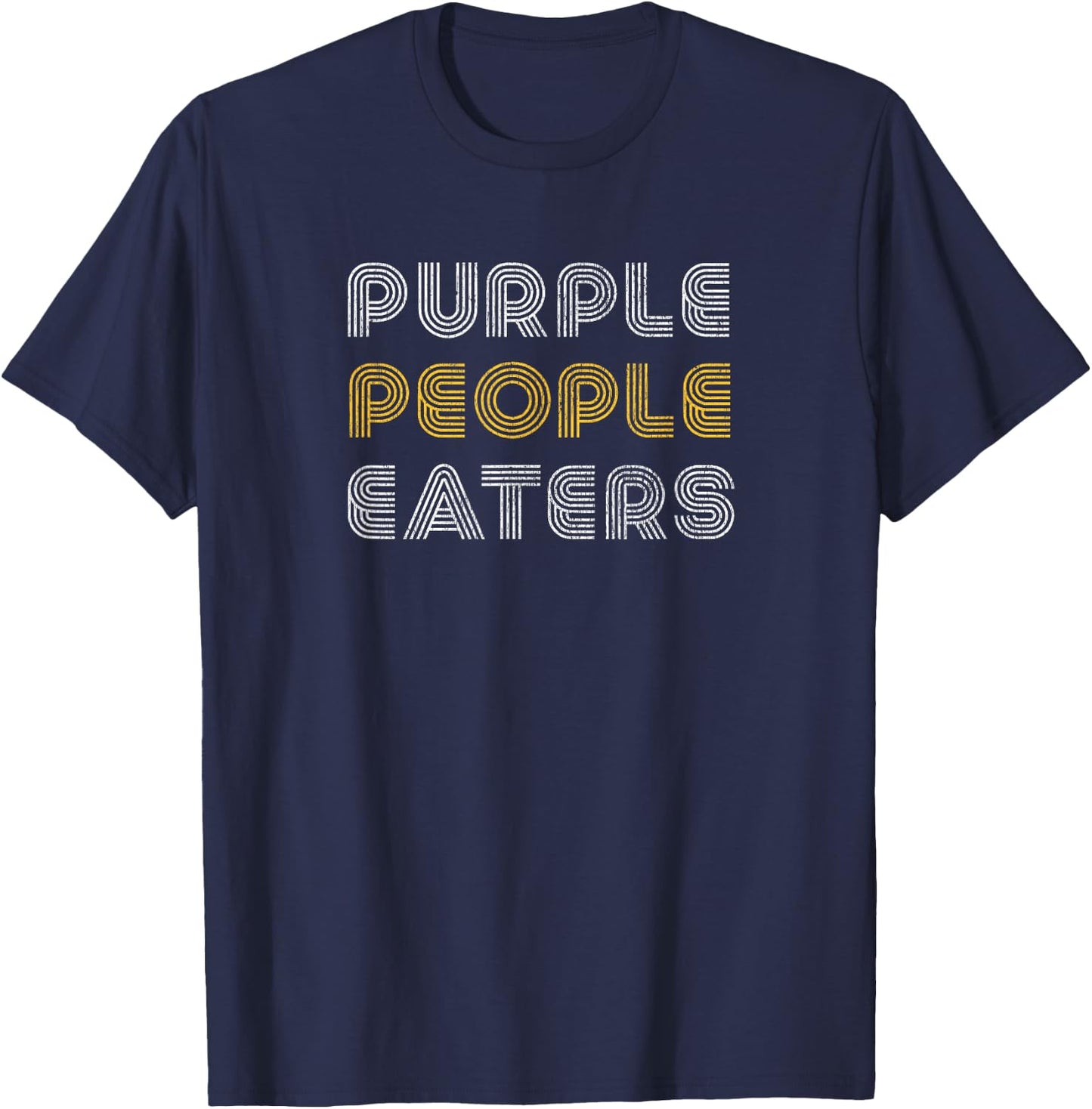 Retro Purple People Eaters T-Shirt - T-Shirt | Navy