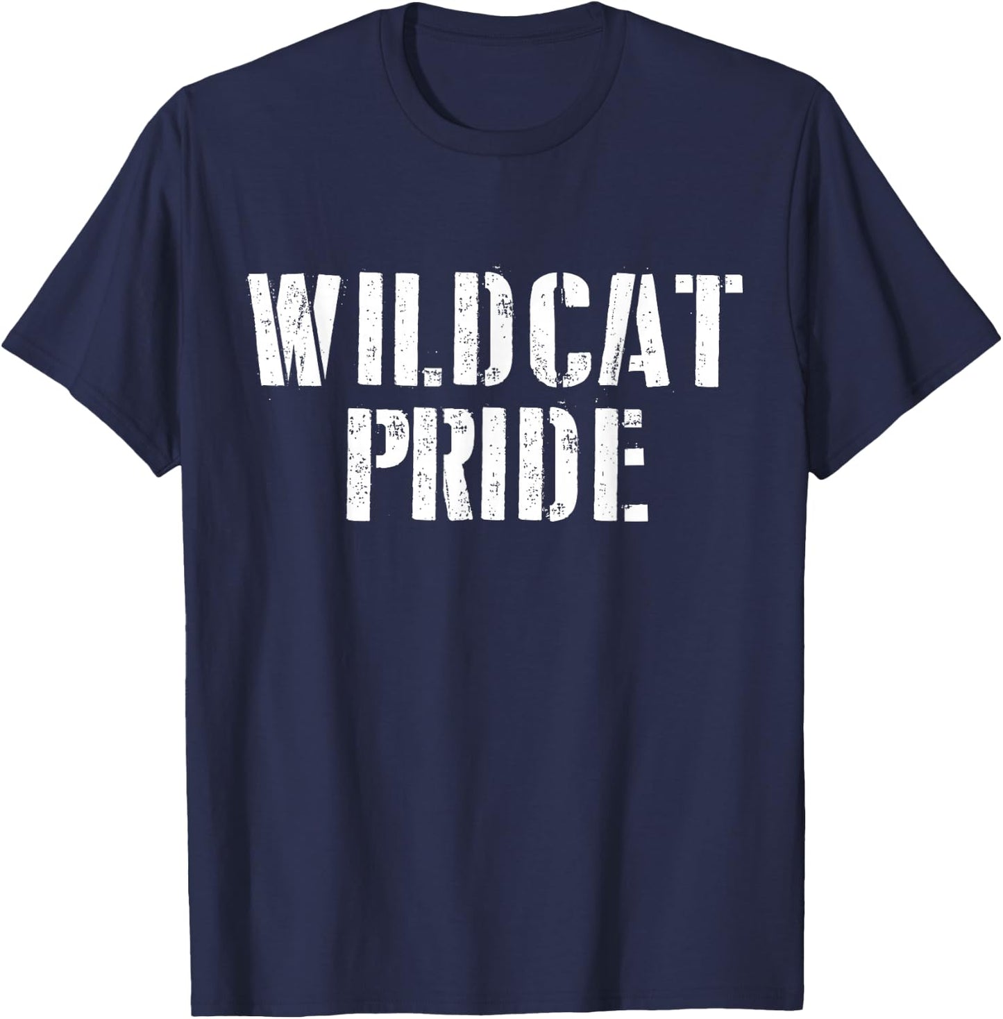 Sports Fan School Spirit | Wildcat Pride T-Shirt - T-Shirt | Navy