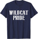 Sports Fan School Spirit | Wildcat Pride T-Shirt - T-Shirt | Navy
