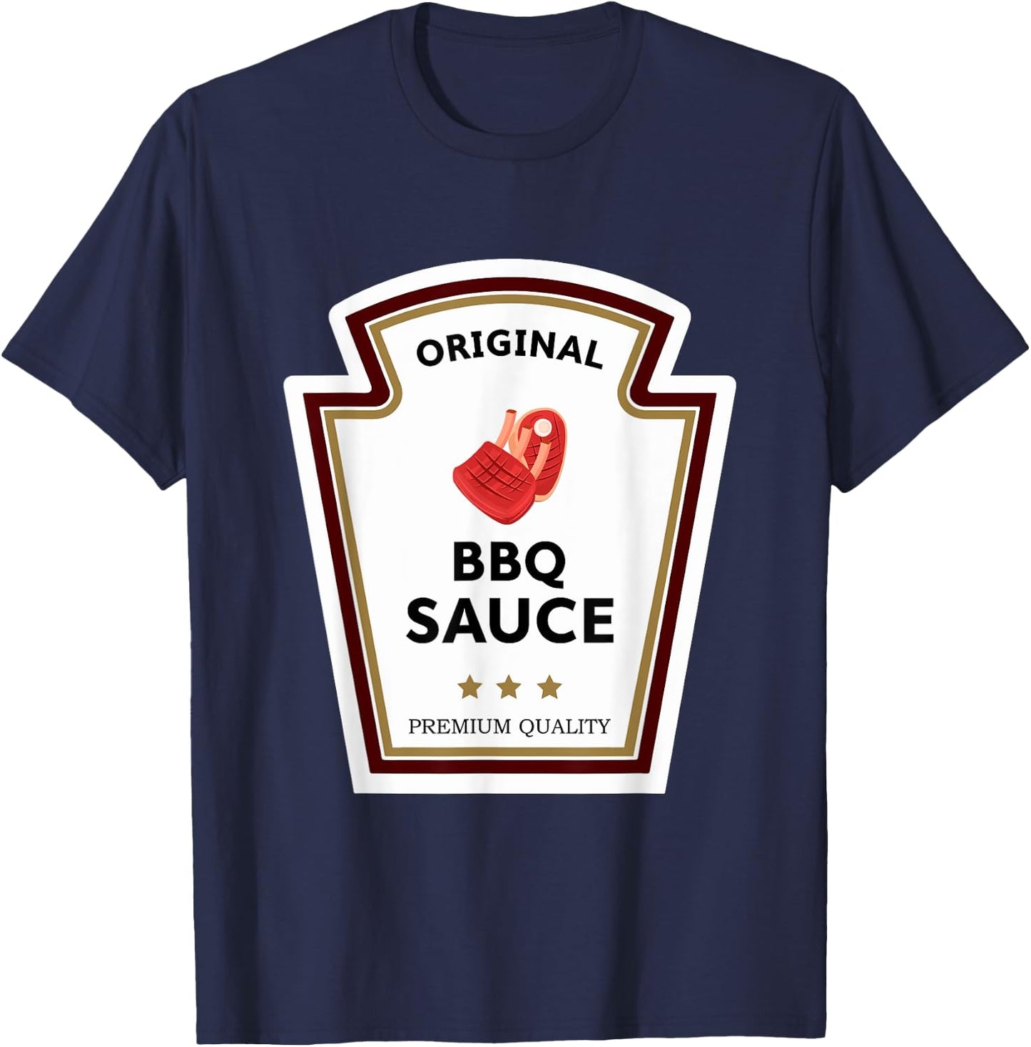 Original BBQ Sauce Condiment Group Costume T-Shirt - T-Shirt | Navy