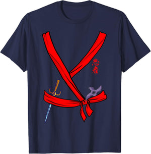 Ninja Costume Black Ninja Halloween Ninja Costume T-Shirt - T-Shirt | Navy
