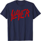 Slayer Official Classic Logo - Black, , Short Sleeve, Casual & Fitness (Polyester, Cotton) T-Shirt - T-Shirt | Navy